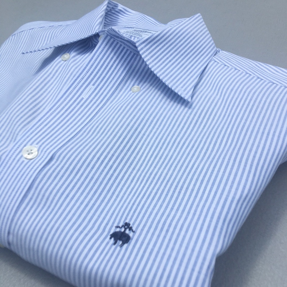 Brooks Brothers Polo Oxford Shirt Blue/White